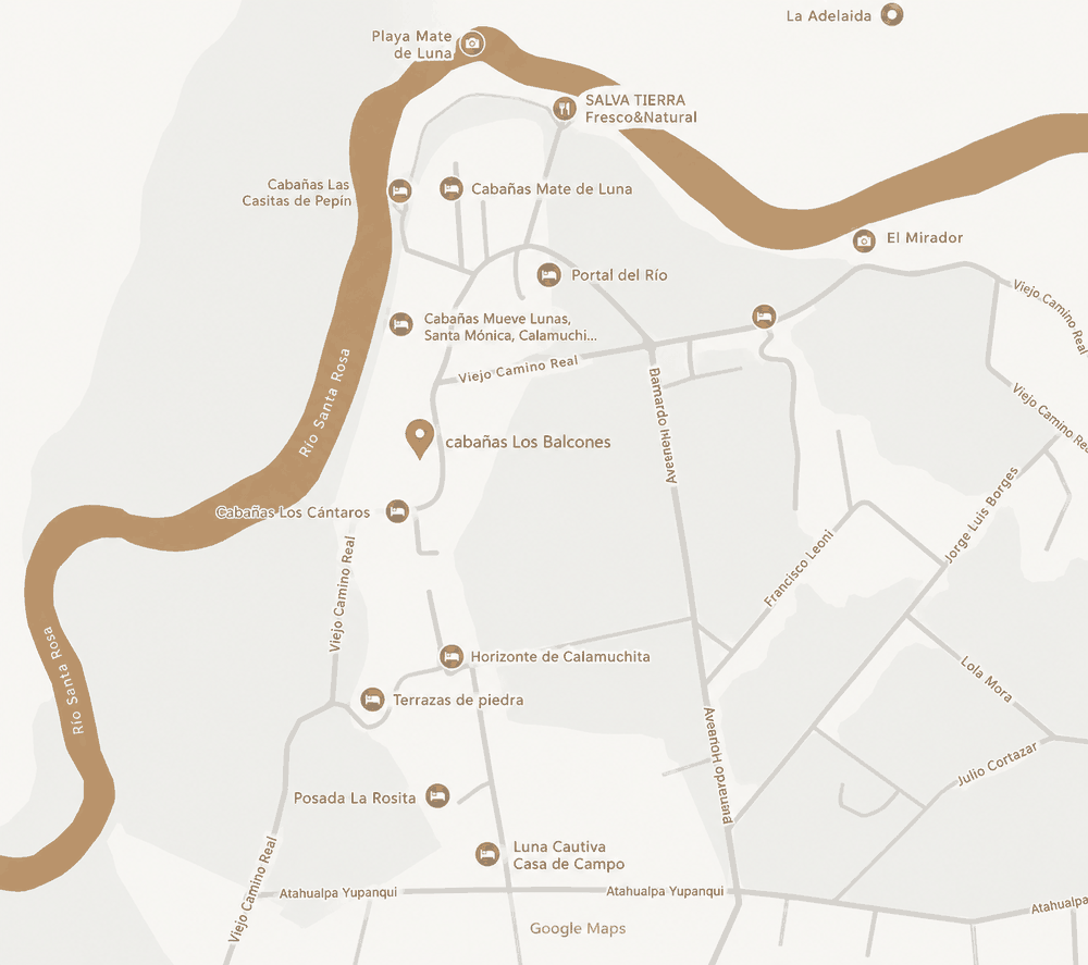Mapa de ubicación de Cabañas Los Balcones